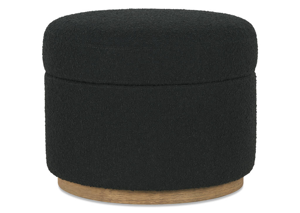 Lindy Storage Ottoman -Amalie Charcoal