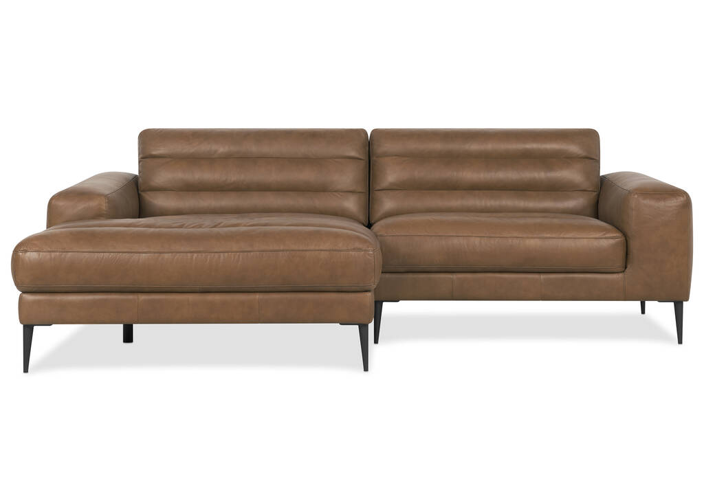 Scotley Leather Sofa Chaise LCF -Leo Mocha