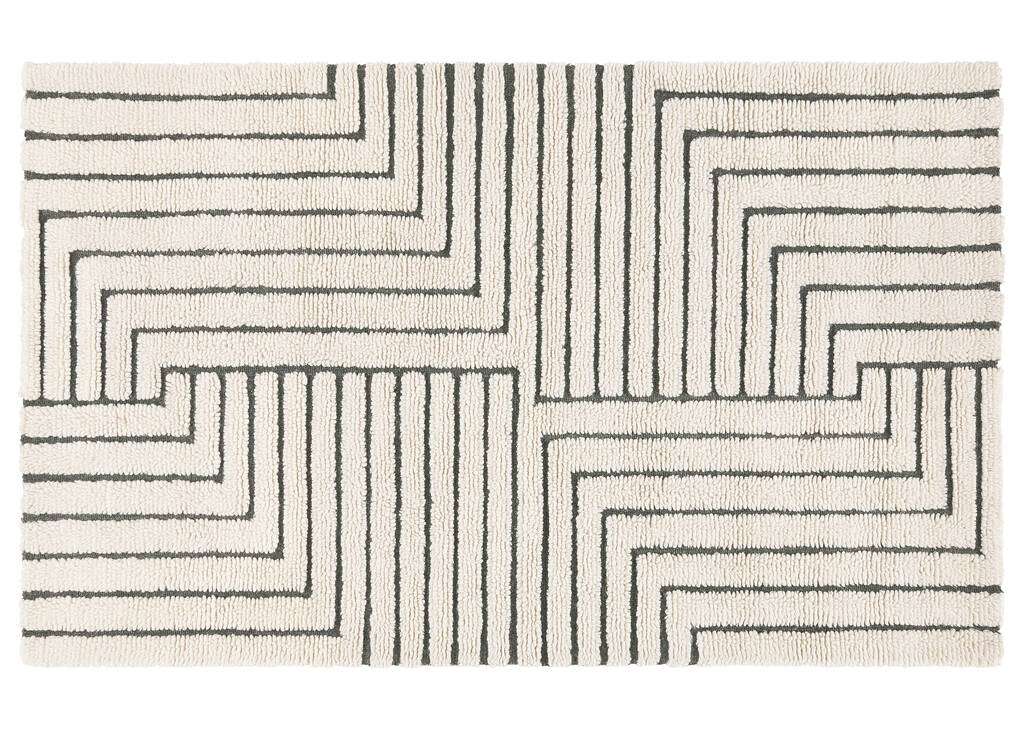 Rohe Wool Rug 60x96 Ivory/Black