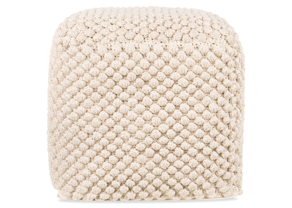 Kerr Cotton Crochet Pouf Ivory