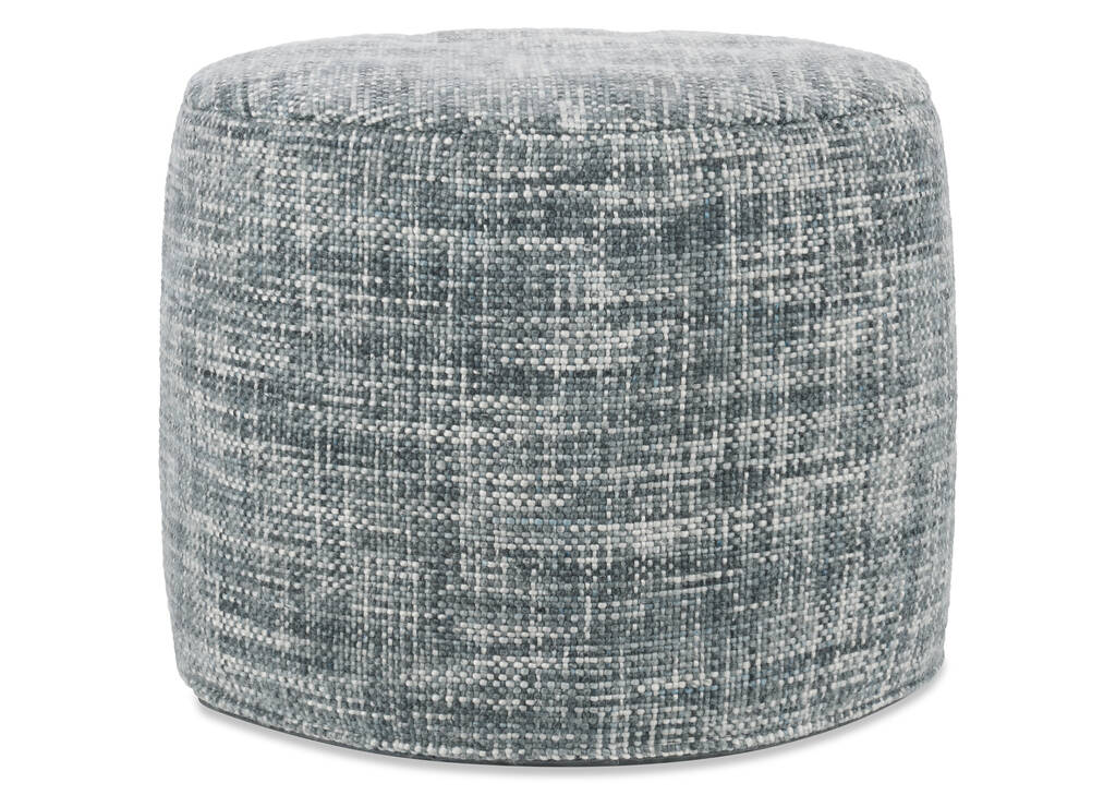 Elba Pouf Blue/Ivory