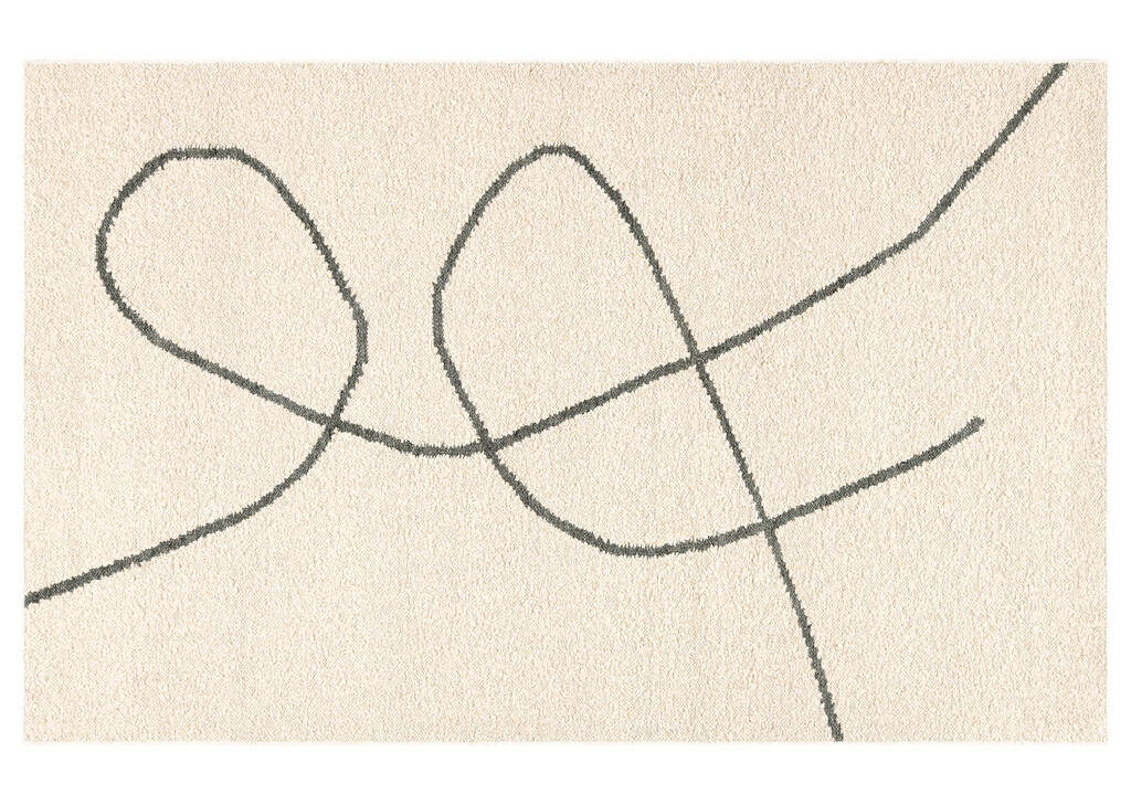 Ramsey Wool Rug 60X96 Ivory/Black