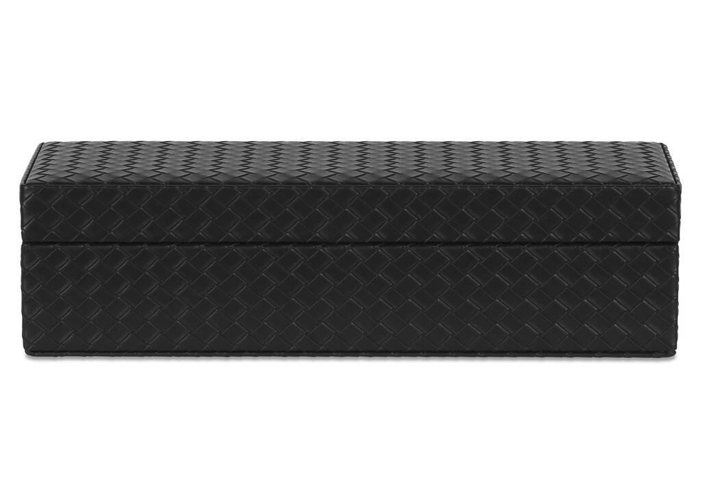 Percy Faux Leather Storage Box Black
